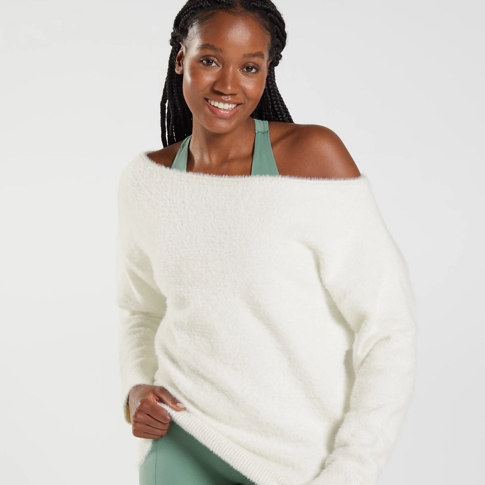 Gymshark x Whitney Simmons Women’s Eyelash Knit Sweater White Size Large